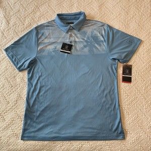 NWT PGA Tour Pro Series Mens Size M Blue Performance Stretch Polo Golf Shirt